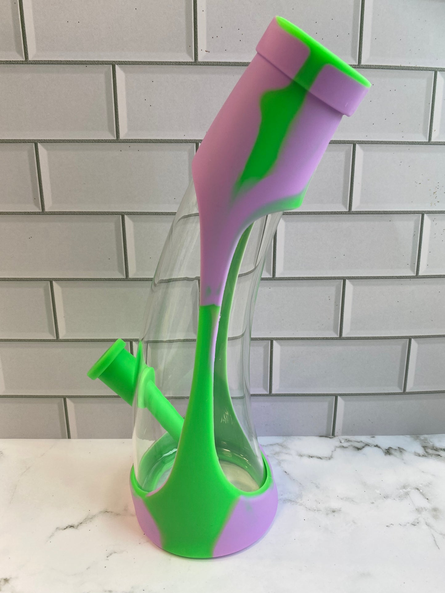 Curved Bottle Silicone Bong