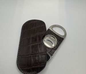 Brizard and Co. Double Guillotine Series 2 Cutter - Croco Pattern Tobacco