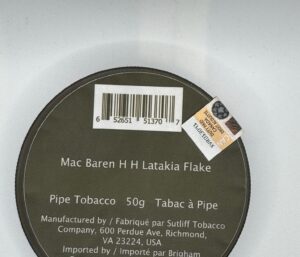 MAC BAREN H H LATAKIA FLAKE 50G PIPE TOBACCO
