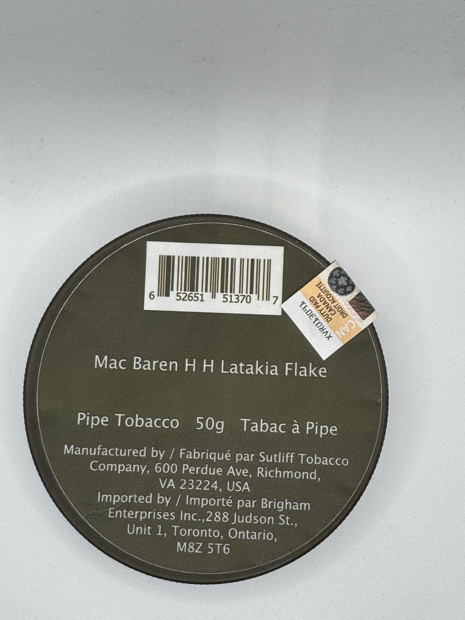 MAC BAREN H H LATAKIA FLAKE 50G PIPE TOBACCO