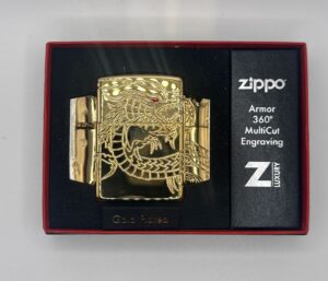 ZIPPO- Asian Dragon gold plated