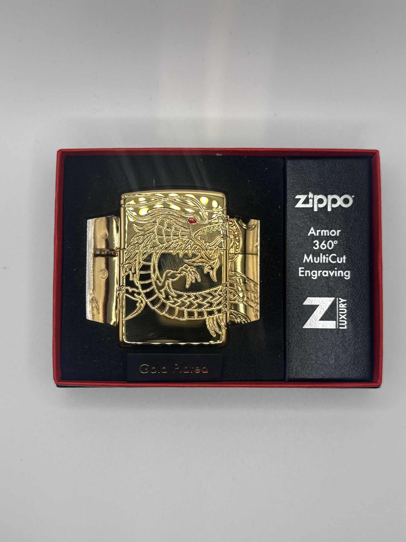 ZIPPO- Asian Dragon gold plated