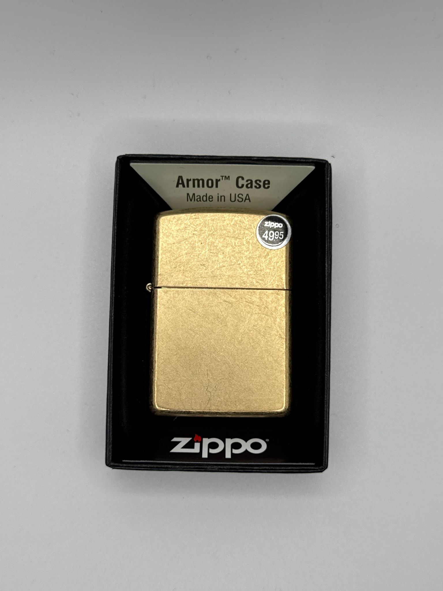 ZIPPO- Gold Tumbled