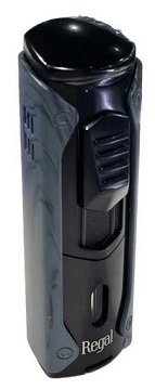 Regal Lighter Gladiator Black - quad flame Torch
